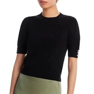 Aqua 100% Cashmere Crystal Button Sweater - Size M